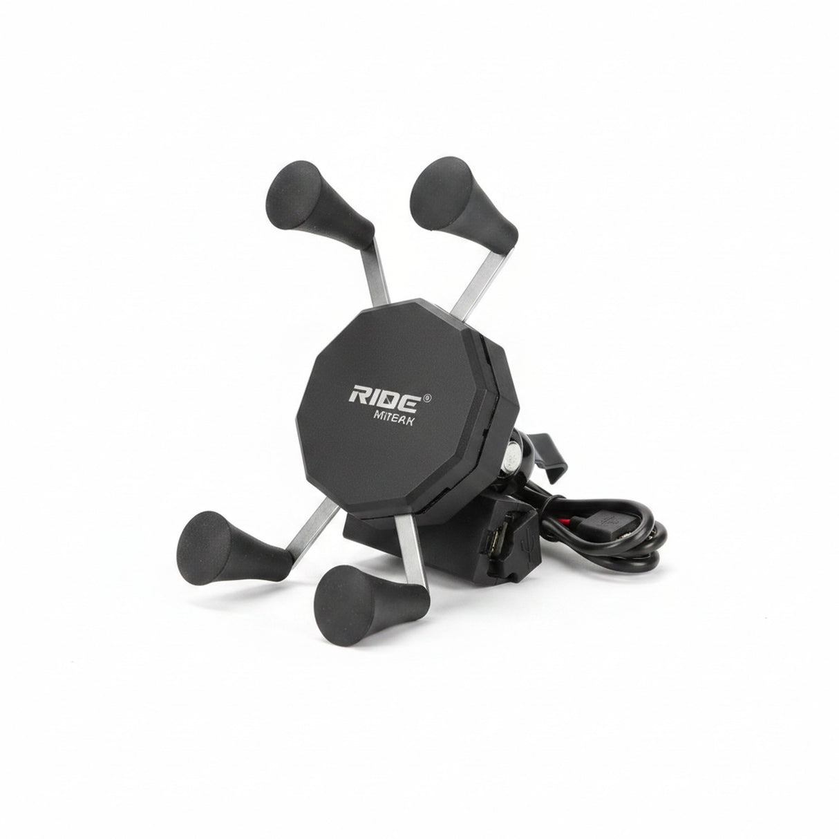 Soporte Celular Moto Cargador USB Apertura 85mm Grande