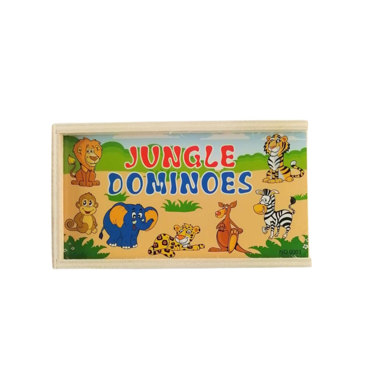 Juego Didáctico de Dominó Jungla de Madera de 28 Piezas