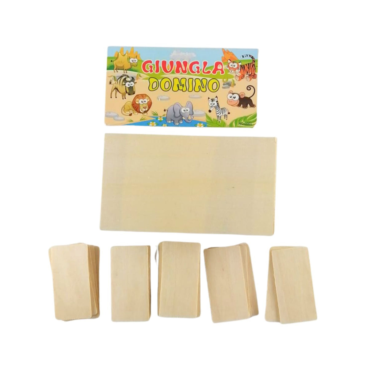 Juego Didáctico de Jungla Dominó de Madera de 28 Piezas