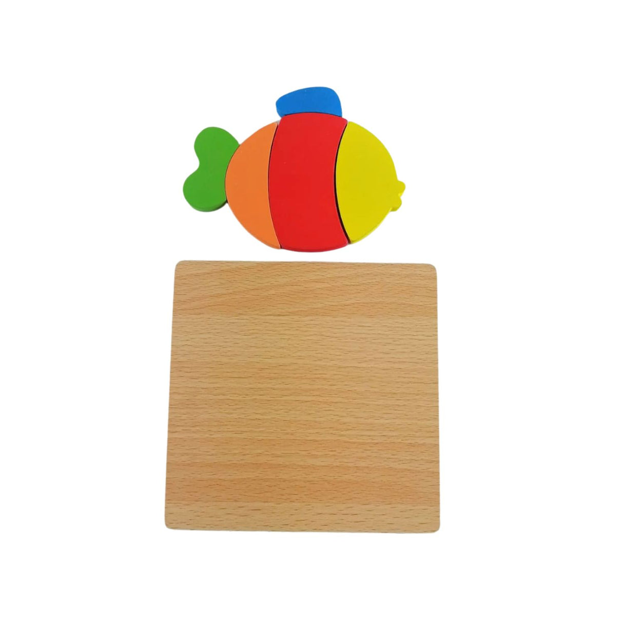 Puzzle de Madera Peces 15x15cm Para Niños de +3 | Disparo.cl
