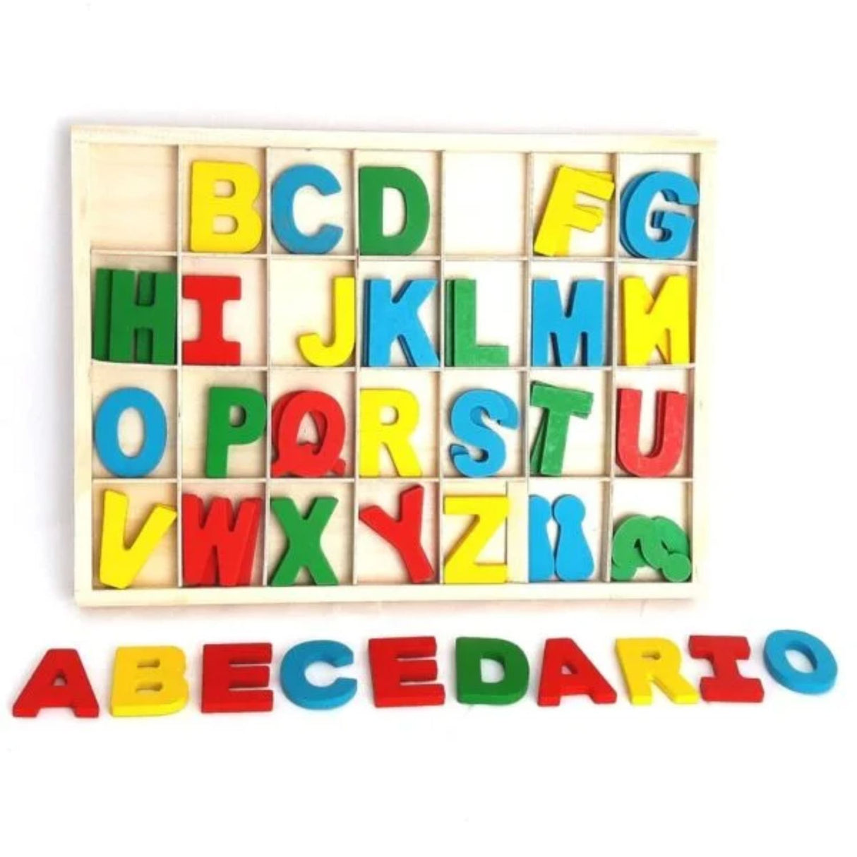 Set de Letras del Abecedario de Madera para Niños de 3+ Años. Fomenta el aprendizaje y la creatividad. ¡Compra ahora y diviértete enseñando!-1-3-1-1-1