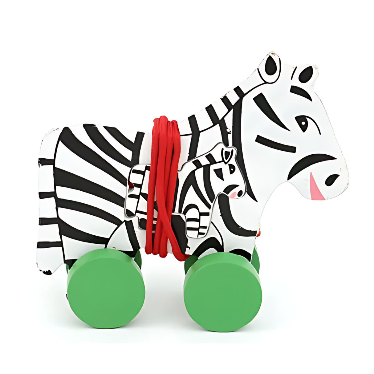 Juguete de Madera de Arrastre en Forma de Cebra 8x6 cm. Fomenta la motricidad y la diversión en los más pequeños. ¡Compra ahora y sorpréndelos!-1-1-1-1-1