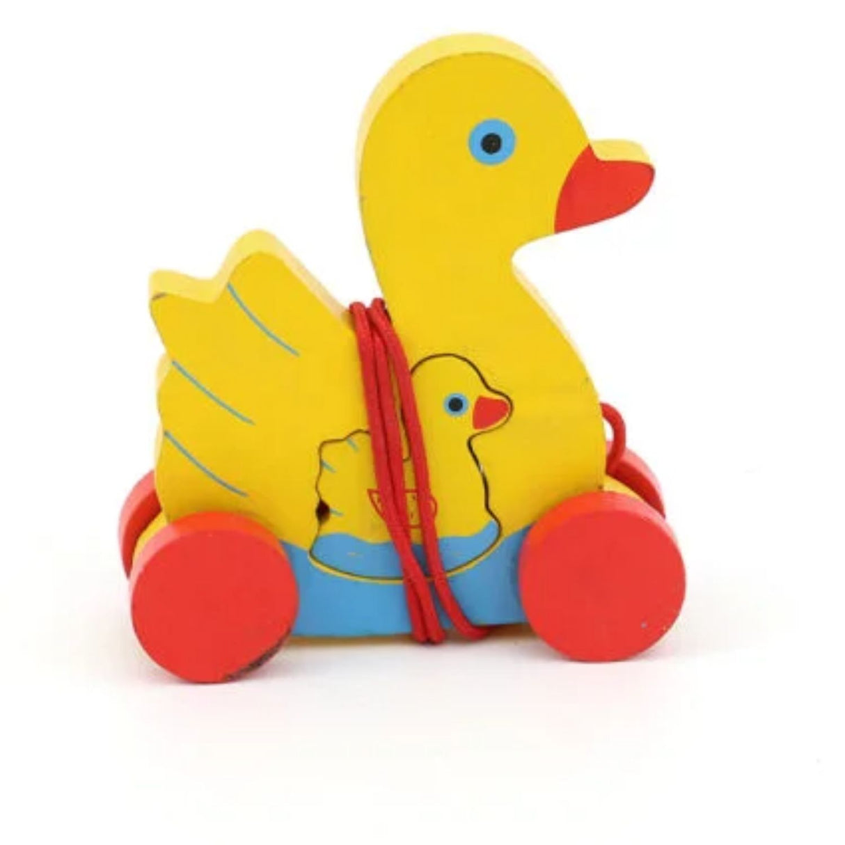 Juguete de Madera de Arrastre en Forma de Pato 8x6 cm. Fomenta la motricidad y la diversión de los más pequeños. ¡Compra ahora y sorpréndelos!-1-1-1-1-1