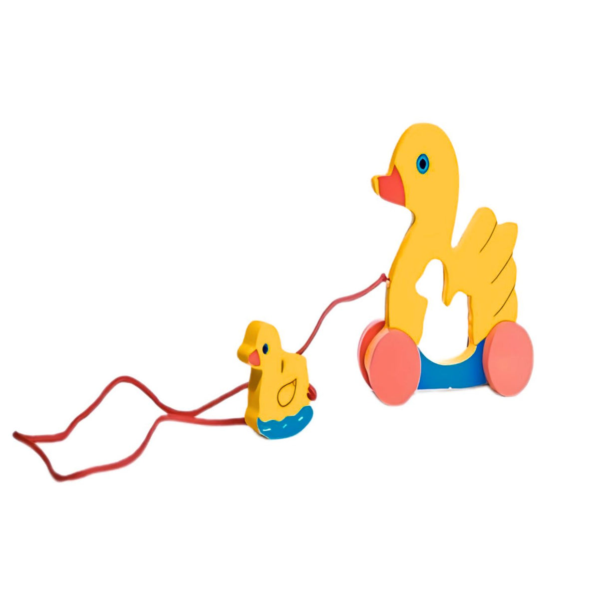 Juguete de Madera de Arrastre en Forma de Pato 8x6 cm. Fomenta la motricidad y la diversión de los más pequeños. ¡Compra ahora y sorpréndelos!-1-4-1-1-1
