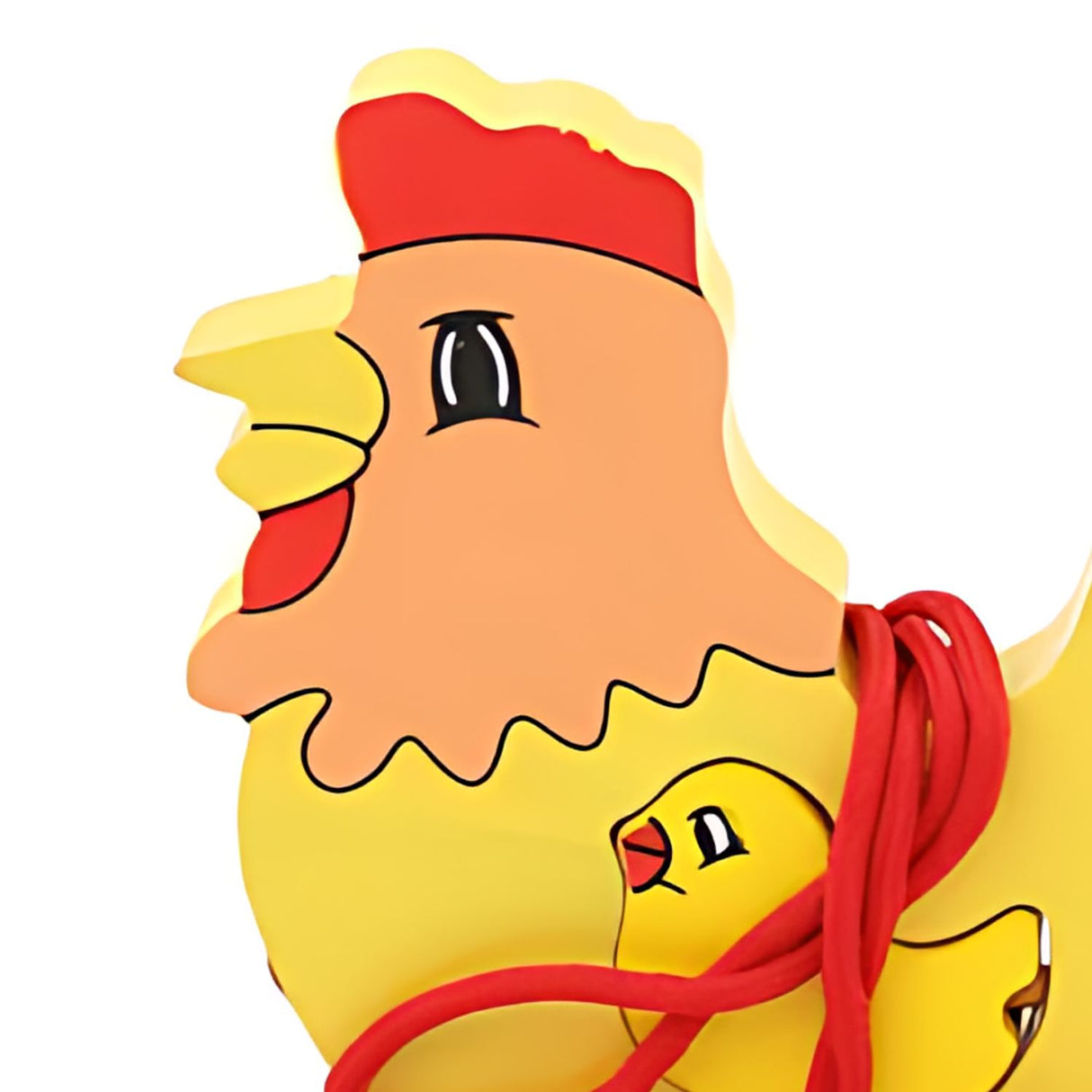 Juguete de Madera de Arrastre en Forma de Gallo 8x6 cm. Fomenta la motricidad y la creatividad de tus pequeños. ¡Compra ahora y diviértete!-1-4-1-1-1