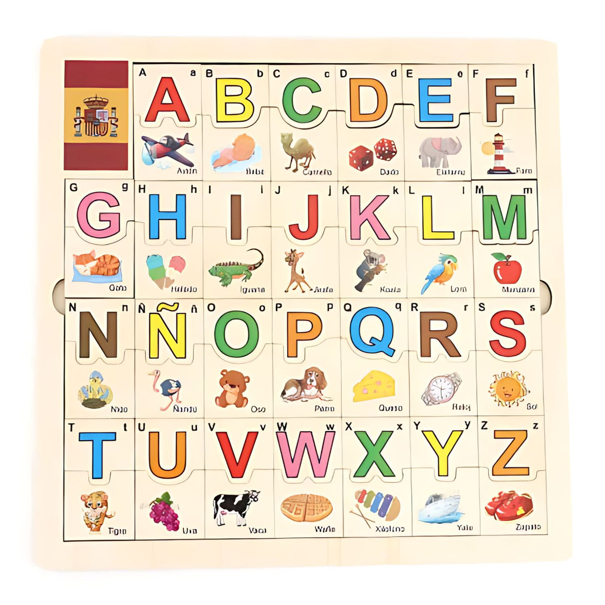 Juego de Asociación de Madera con Letras del Abecedario. Fomenta el aprendizaje y la creatividad en los niños. ¡Descúbrelo ahora y juega!-1-1-1-1-1