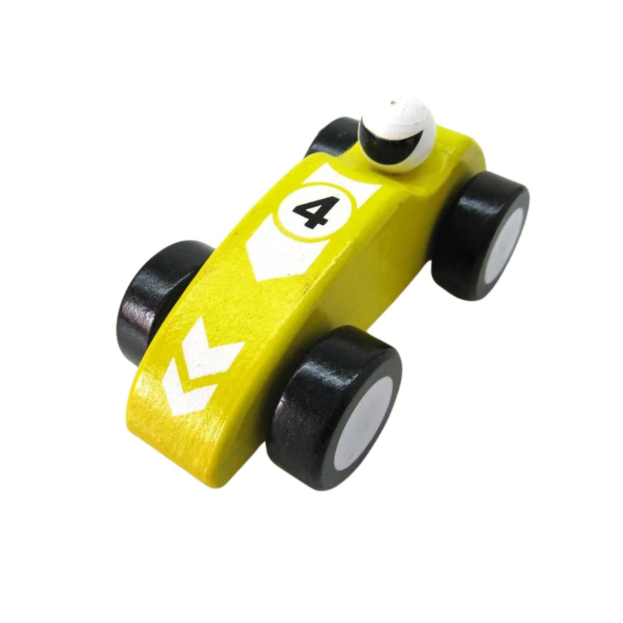 Auto de Carrera Piloto con Numero Juguete Madera Amarillo. Fomenta la creatividad y la motricidad. ¡Compra ahora y acelera la diversión!-1-1-1-1-1