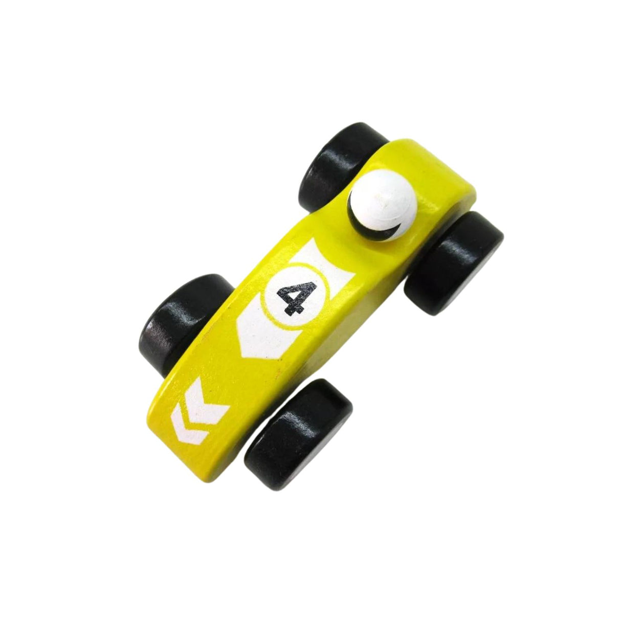 Auto de Carrera Piloto con Numero Juguete Madera Amarillo. Fomenta la creatividad y la motricidad. ¡Compra ahora y acelera la diversión!-1-2-1-1-1