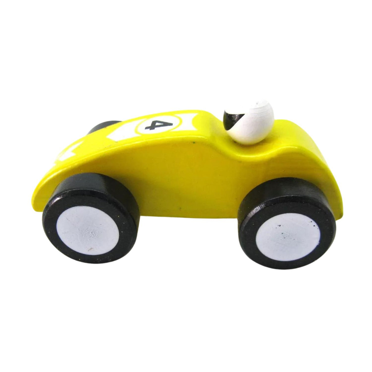 Auto de Carrera Piloto con Numero Juguete Madera Amarillo. Fomenta la creatividad y la motricidad. ¡Compra ahora y acelera la diversión!-1-3-1-1-1