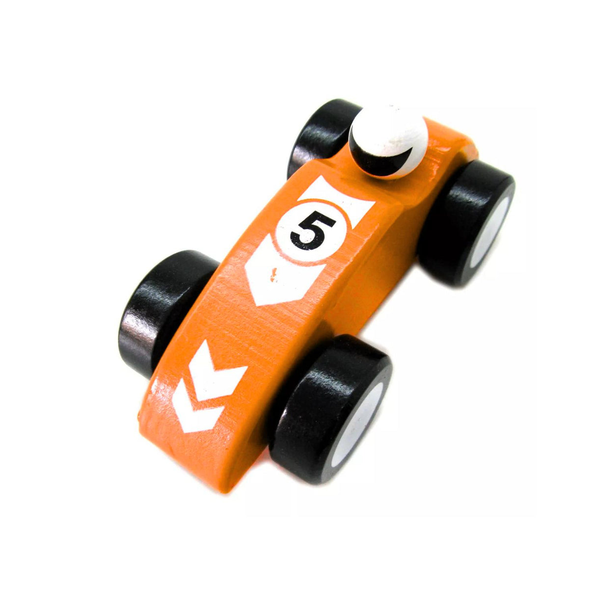 Auto de Carrera Piloto con Numero Juguete Madera Naranja. Fomenta la creatividad y el juego activo. ¡Compra ahora y acelera la diversión!-1-1-1-1-1