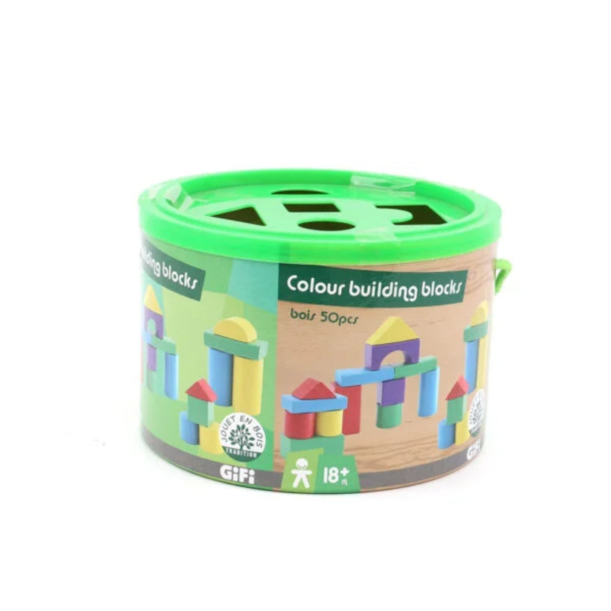 Balde de Bloques para Construir de Madera 50 Piezas de 22cm. Fomenta la creatividad y el aprendizaje en los niños. ¡Compra ahora y diviértete!-1-3-1-1-1