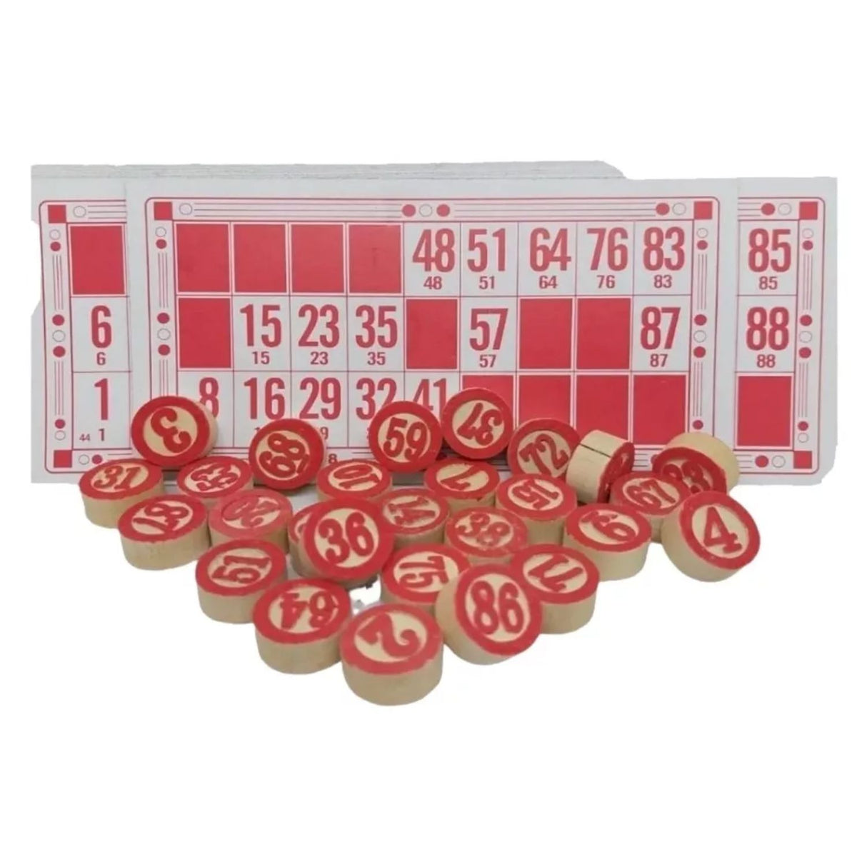 Juego de Bingo de Madera para Niños Incluye 48 Cartones. Fomenta la diversión y el aprendizaje en familia. ¡Compra ahora y diviértete juntos!-1-3-1-1-1