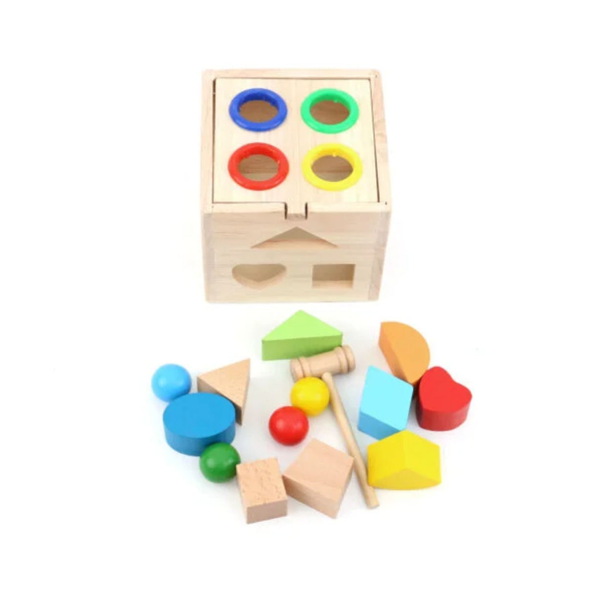 Caja de Encaje con Figuras Geométricas de Madera para Niños. Fomenta la creatividad y el aprendizaje. ¡Compra ahora y diviértete educando!-1-2-1-1-1