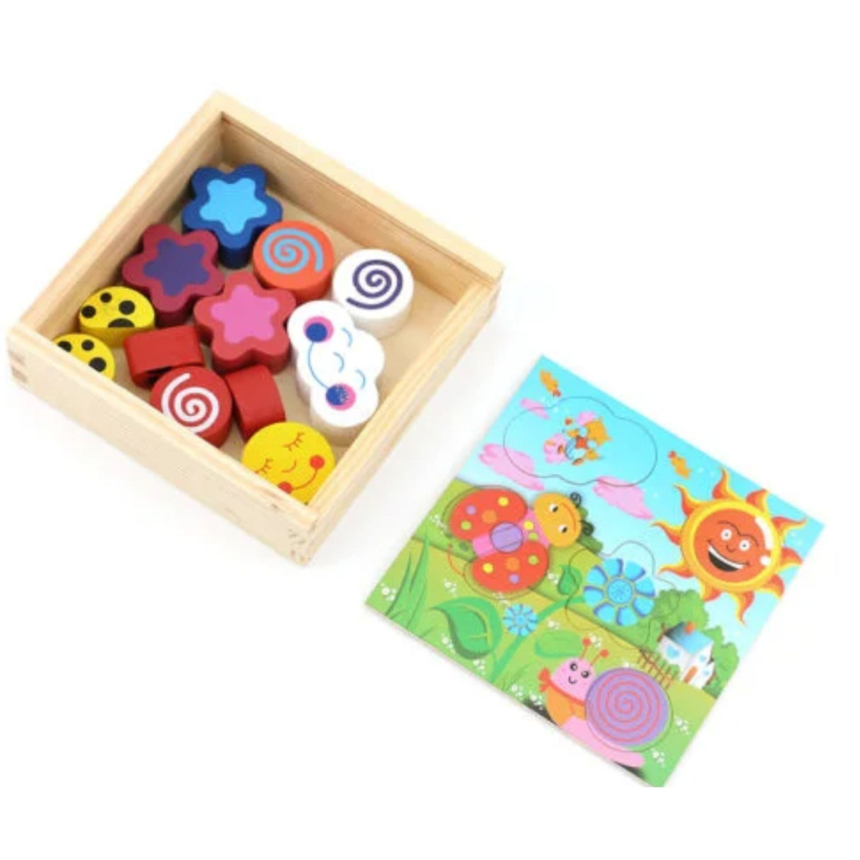 Caja Inteligente de Encaje de Madera para Niños de 3+ Años. Fomenta la creatividad y habilidades motoras. ¡Compra ahora y diviértete aprendiendo!-1-2-1-1-1