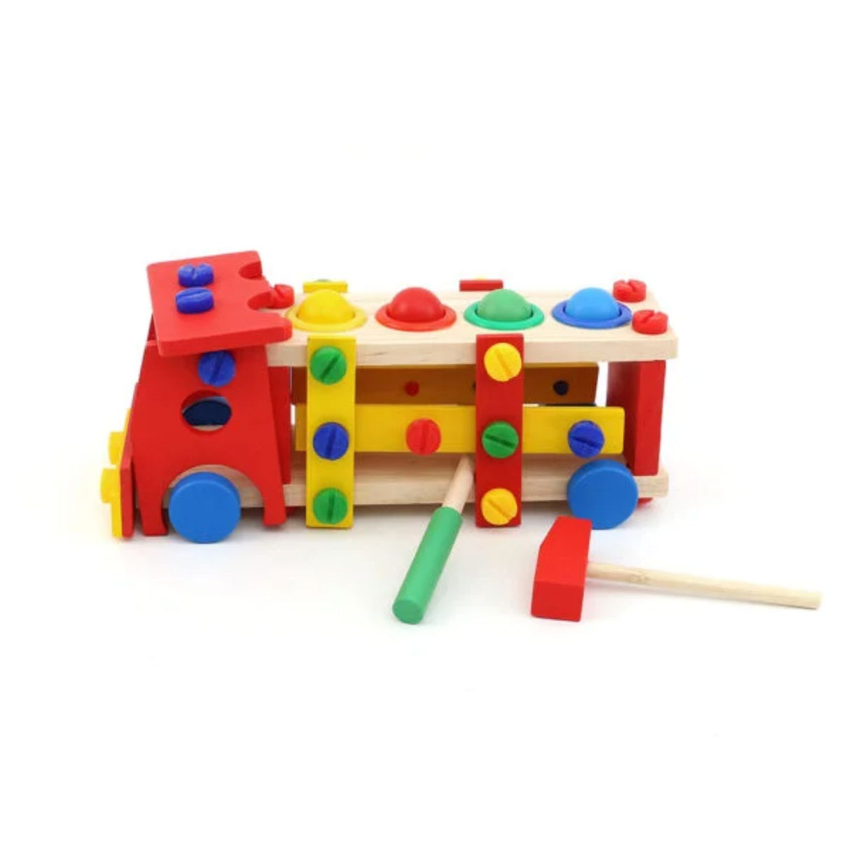 Camión de Madera Armable con 45 Piezas Para Niños de +3 años. Fomenta la creatividad y habilidades motoras. ¡Compra ahora y diviértete construyendo!-1-1-1-1-1