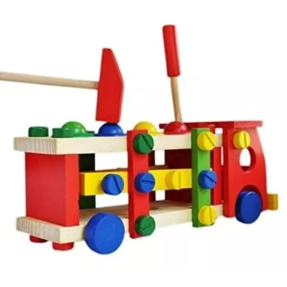 Camión de Madera Armable con 45 Piezas Para Niños de +3 años. Fomenta la creatividad y habilidades motoras. ¡Compra ahora y diviértete construyendo!-1-2-1-1-1