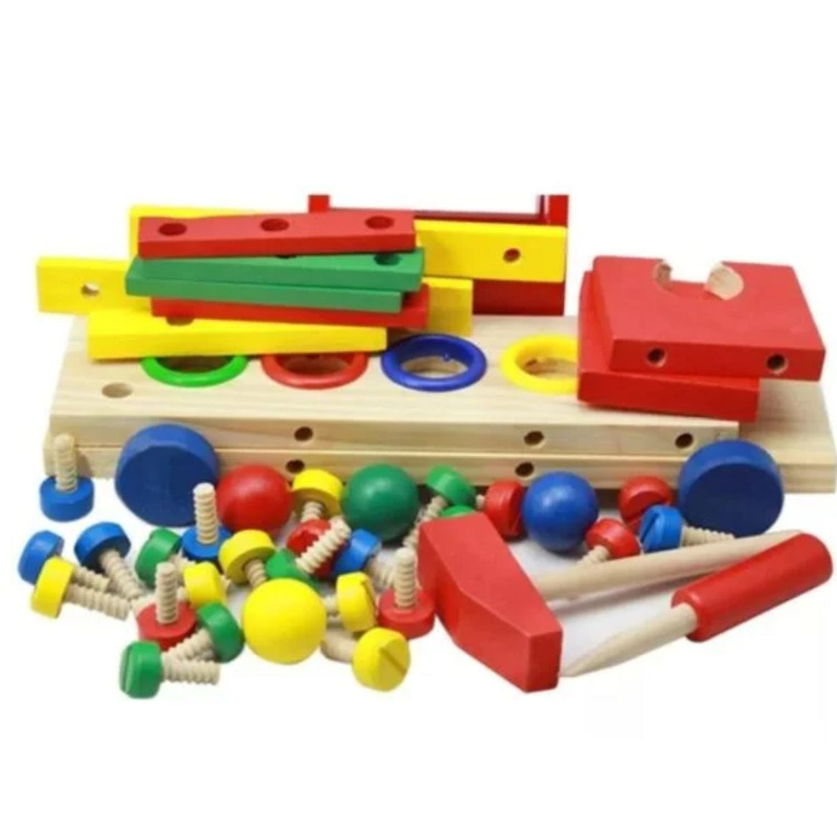 Camión de Madera Armable con 45 Piezas Para Niños de +3 años. Fomenta la creatividad y habilidades motoras. ¡Compra ahora y diviértete construyendo!-1-4-1-1-1