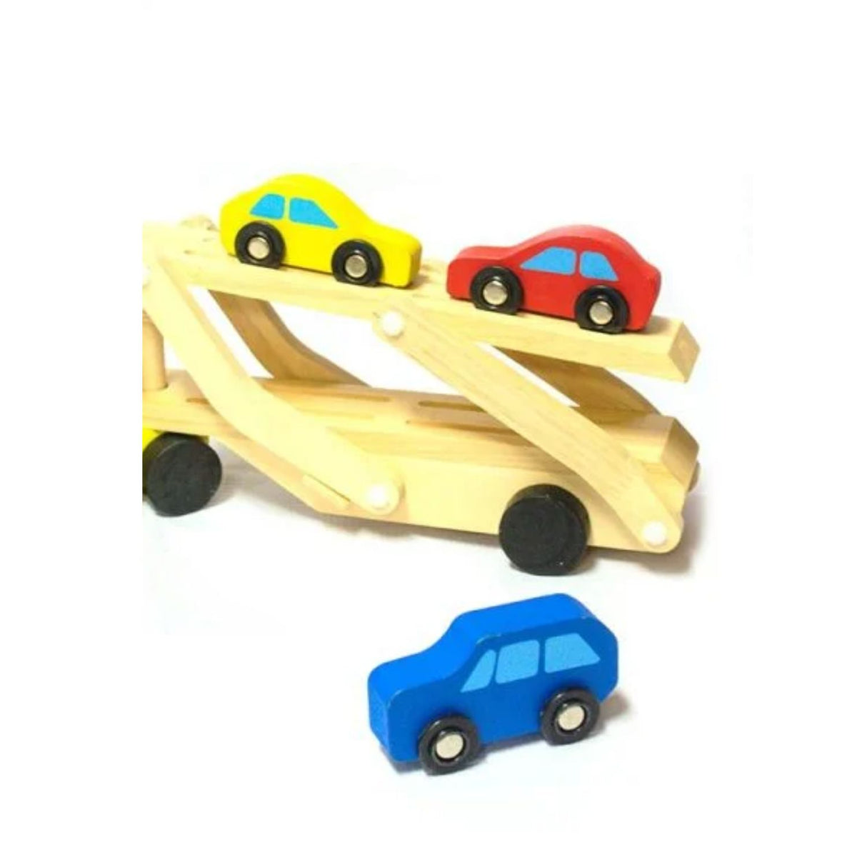 Camión de Madera de Transporte Incluye 4 Autos Para niños +3. Fomenta la creatividad y el juego. ¡Compra ahora y diviértete con tus pequeños!-1-4-1-1-1