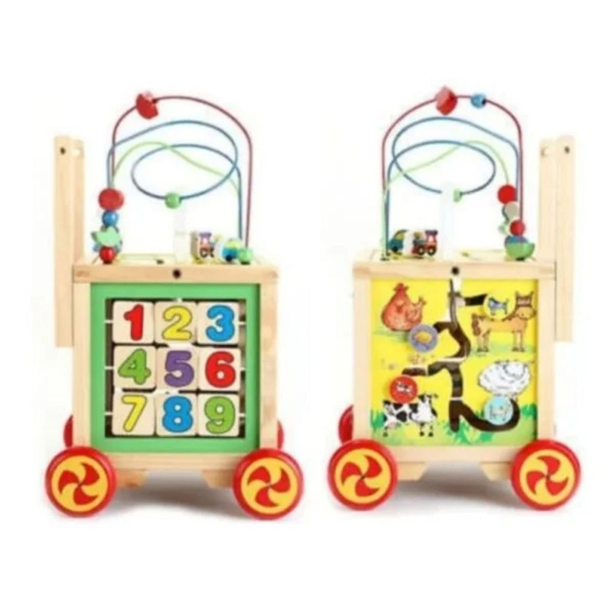 Carro Andador de Madera Para Bebés Incluye Ábacos de 50x30cm. Fomenta el desarrollo y la diversión. ¡Compra ahora y acompaña sus primeros pasos!-1-2-1-1-1