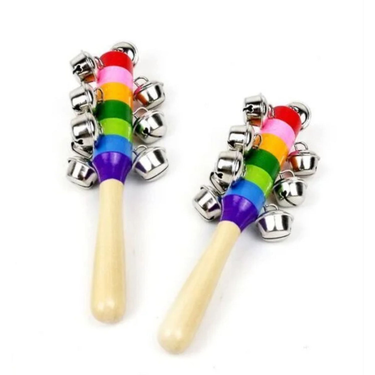 Cascabel Sonajero de Madera con 10 Campanas Para Niños. Fomenta el desarrollo sensorial y la diversión. ¡Compra ahora y alegra su día!-1-1-1-1-1