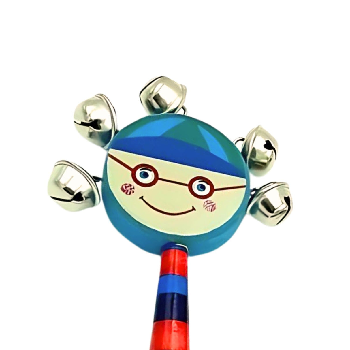 Cascabel Sonajero de Madera Azul Instrumento Juguete para Niños. Fomenta el desarrollo sensorial y la diversión. ¡Compra ahora y sorprende a tu pequeño!-1-2-1-1-1