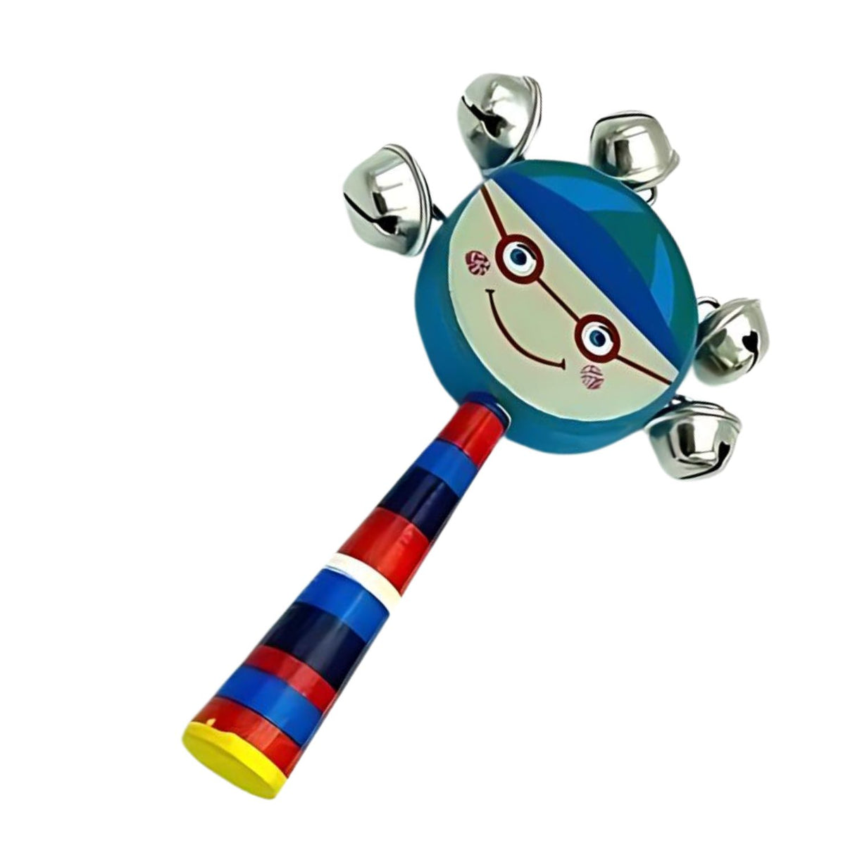 Cascabel Sonajero de Madera Azul Instrumento Juguete para Niños. Fomenta el desarrollo sensorial y la diversión. ¡Compra ahora y sorprende a tu pequeño!-1-3-1-1-1