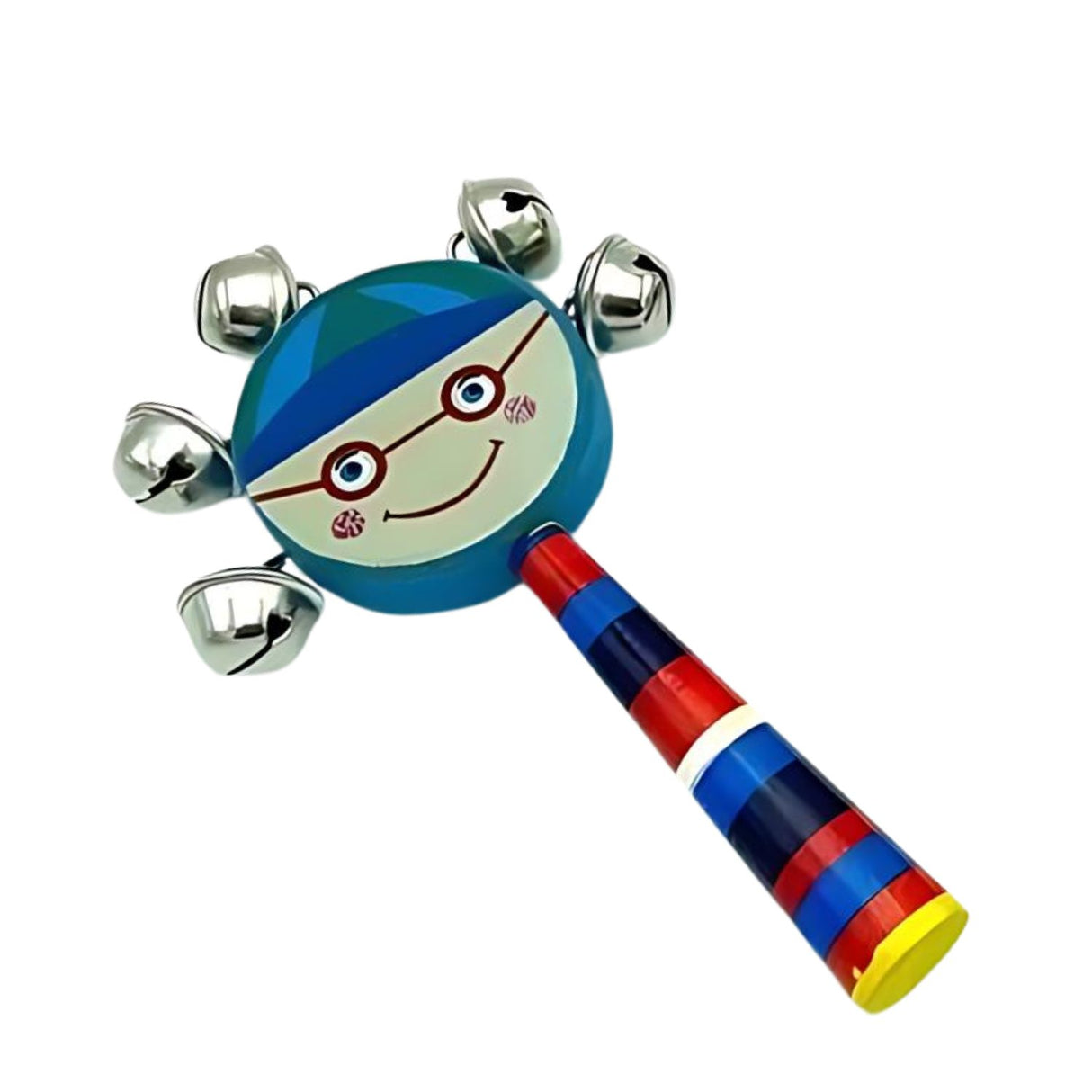 Cascabel Sonajero de Madera Azul Instrumento Juguete para Niños. Fomenta el desarrollo sensorial y la diversión. ¡Compra ahora y sorprende a tu pequeño!-1-4-1-1-1