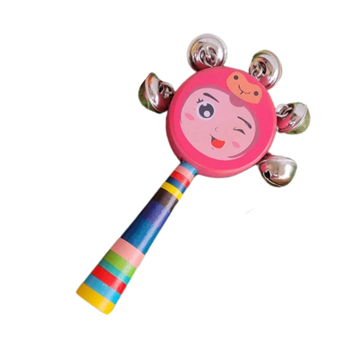 Cascabel Sonajero de Madera Coral Instrumento Juguete para Niños. Fomenta el desarrollo sensorial y la diversión. ¡Compra ahora y sorprende a tu pequeño!-1-4-1-1-1