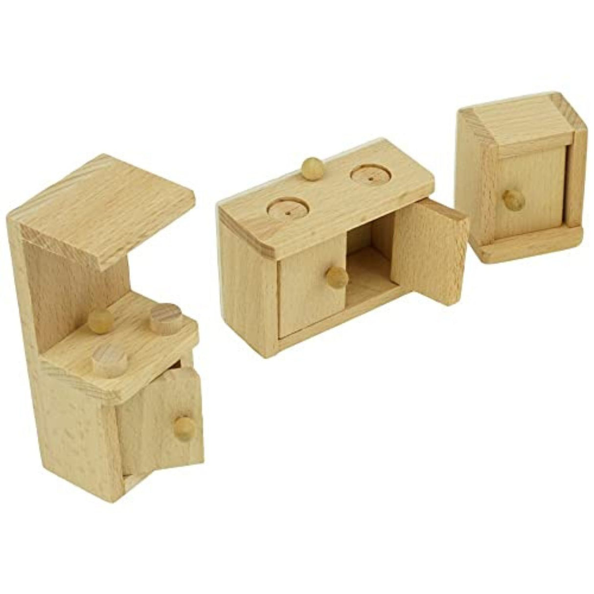 Miniaturas de Muebles de Cocina de Madera para Niños +3 años. Fomenta la creatividad y el juego imaginativo. ¡Compra ahora y diviértete!-1-4-1-1-1