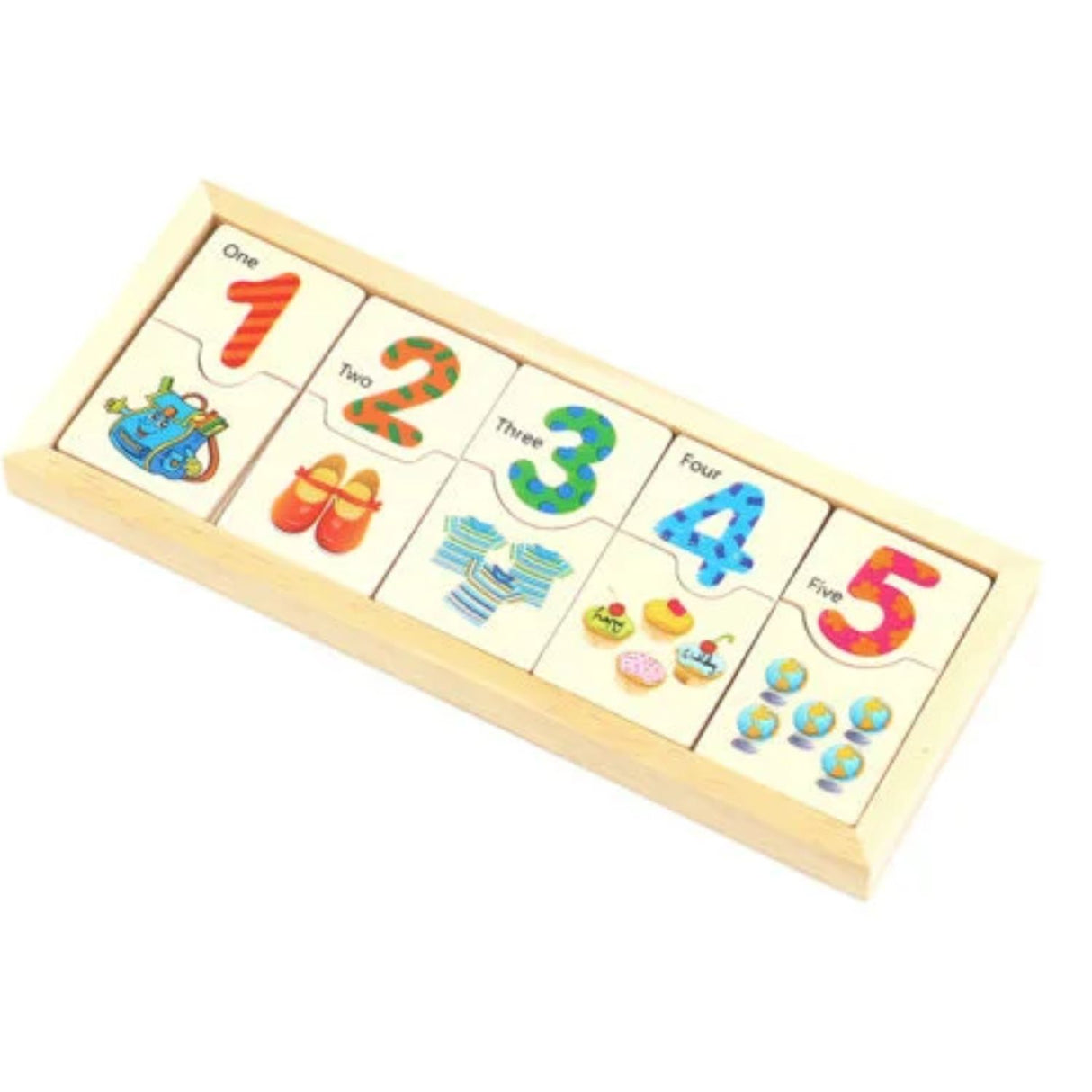 Juego de Dominó de Madera para Aprender Números para Niños. Fomenta el aprendizaje y la diversión. ¡Compra ahora y educa jugando!-1-1-1-1-1