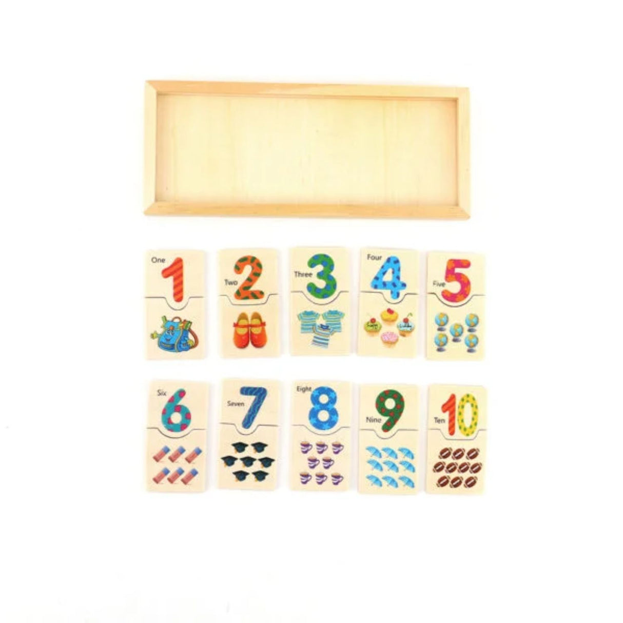 Juego de Dominó de Madera para Aprender Números para Niños. Fomenta el aprendizaje y la diversión. ¡Compra ahora y educa jugando!-1-2-1-1-1
