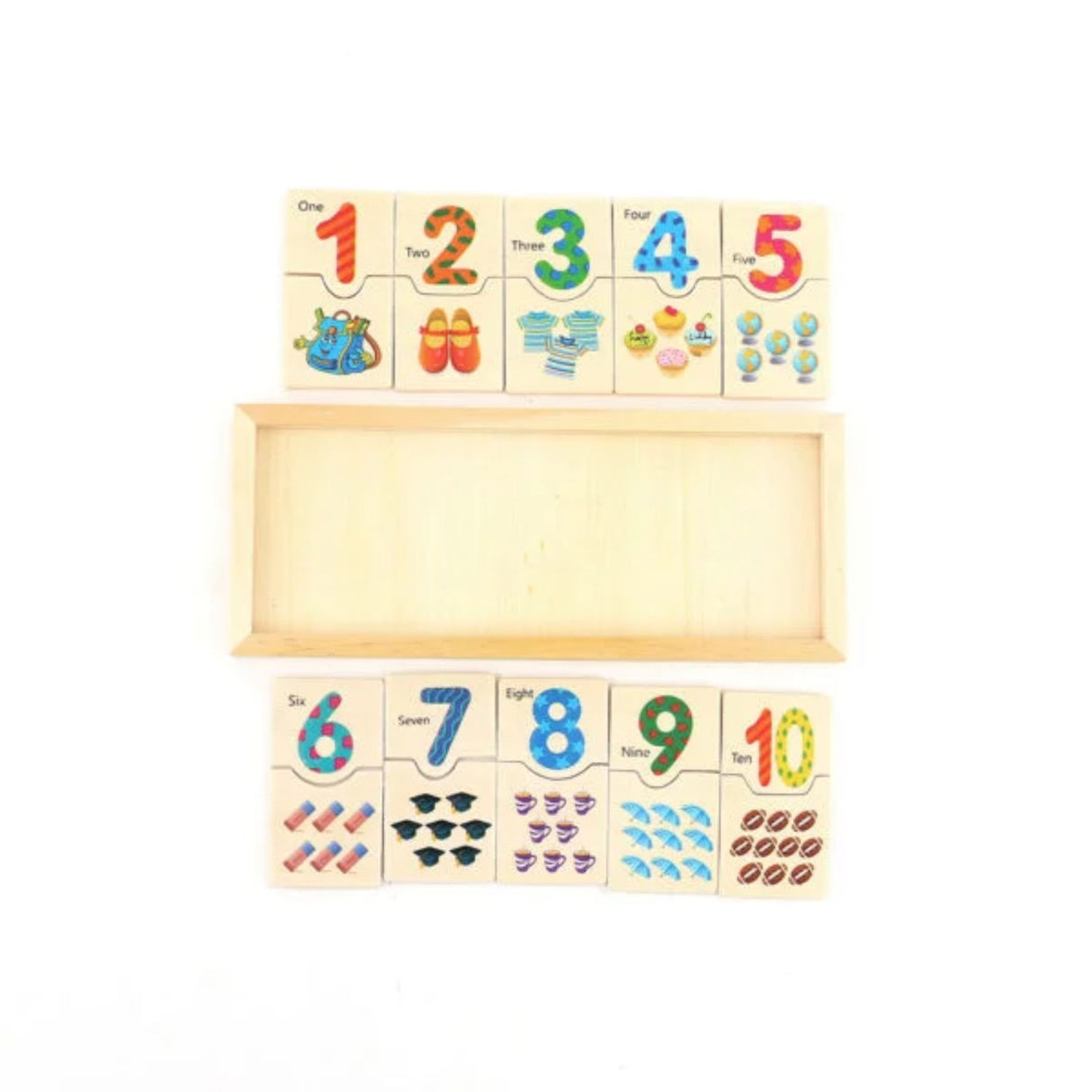 Juego de Dominó de Madera para Aprender Números para Niños. Fomenta el aprendizaje y la diversión. ¡Compra ahora y educa jugando!-1-4-1-1-1
