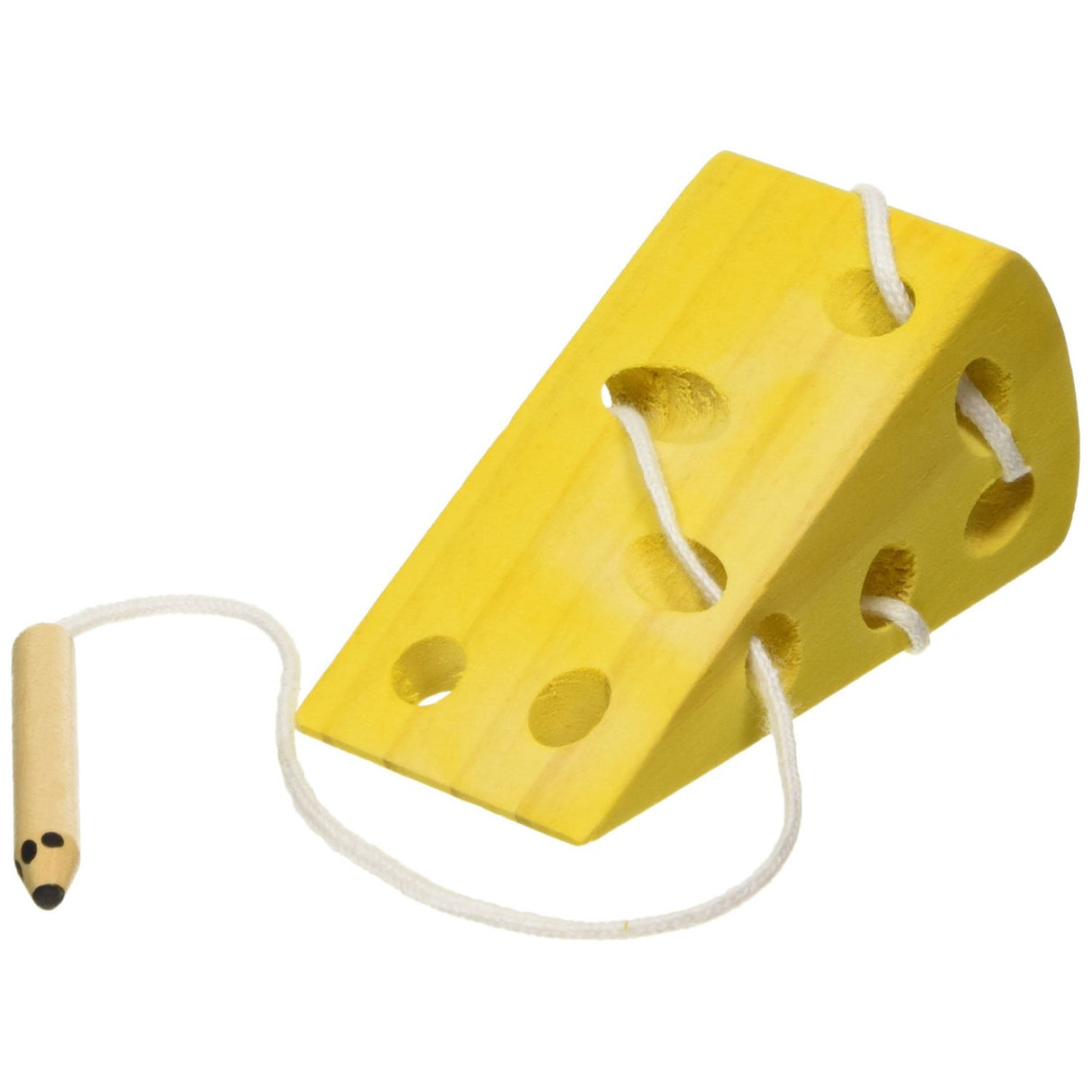 Juguete Educativo de Madera para Enhebrar en Forma de Queso. Fomenta la motricidad y creatividad de los niños. ¡Descúbrelo ahora y diviértete!-1-1-1-1-1