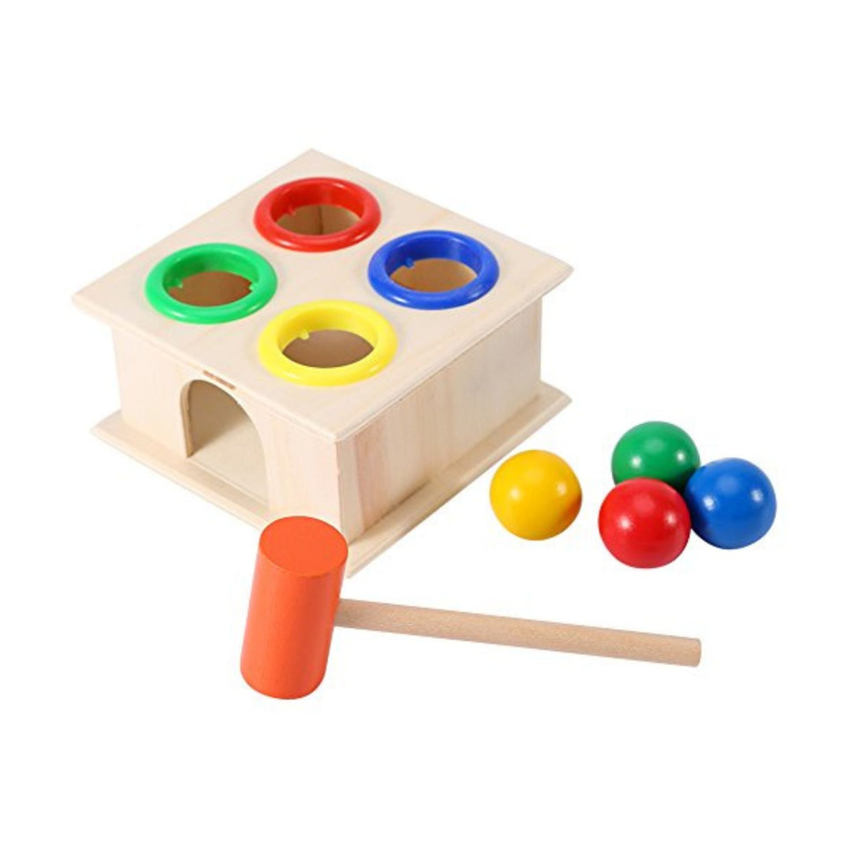 Juguete Didáctico de Caja de Martillo de Madera para Niños. Fomenta la creatividad y habilidades motoras. ¡Compra ahora y diviértete aprendiendo!-1-4-1-1-1