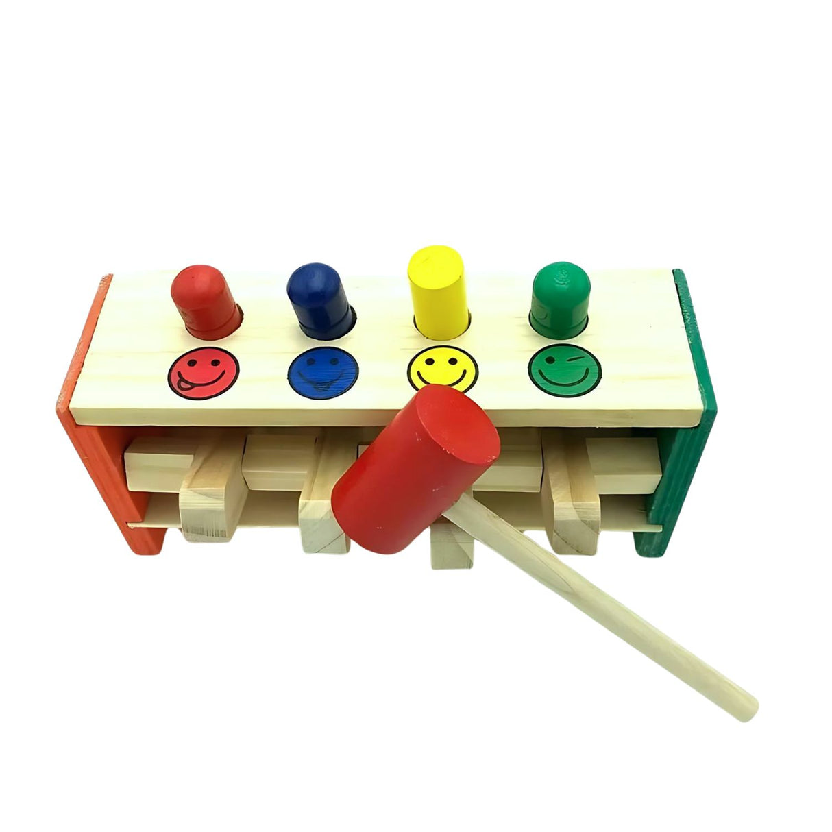 Juguete Didáctico de Martillo Saltarín de Madera Para Niños. Fomenta la coordinación y el aprendizaje. ¡Compra ahora y diviértete educando!-1-1-1-1-1