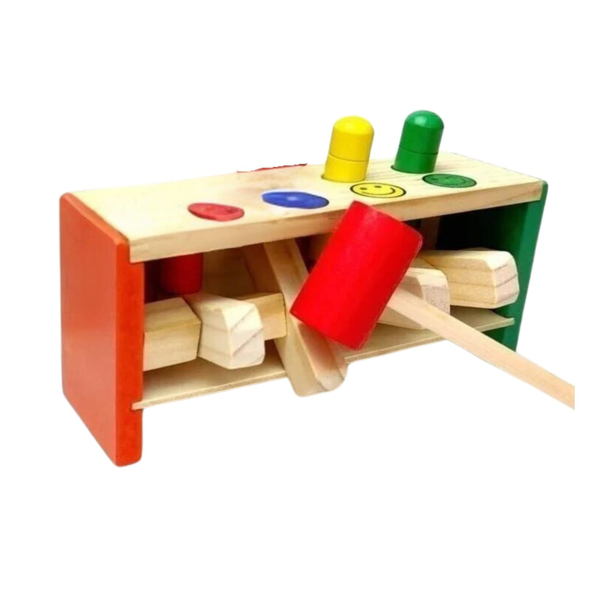 Juguete Didáctico de Martillo Saltarín de Madera Para Niños. Fomenta la coordinación y el aprendizaje. ¡Compra ahora y diviértete educando!-1-2-1-1-1