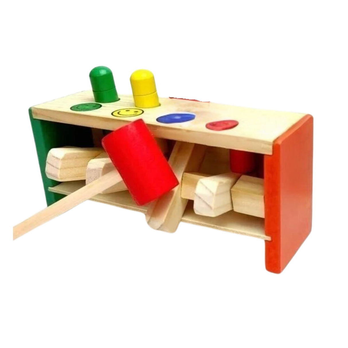 Juguete Didáctico de Martillo Saltarín de Madera Para Niños. Fomenta la coordinación y el aprendizaje. ¡Compra ahora y diviértete educando!-1-3-1-1-1