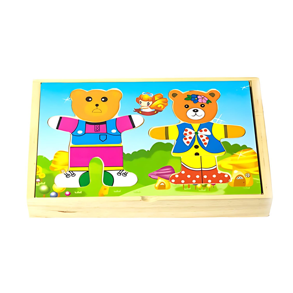 Juego de Puzzle de Osos de Madera para Niños de 3+ Años. Fomenta la creatividad y habilidades motoras. ¡Compra ahora y diviértete aprendiendo!-1-2-1-1-1