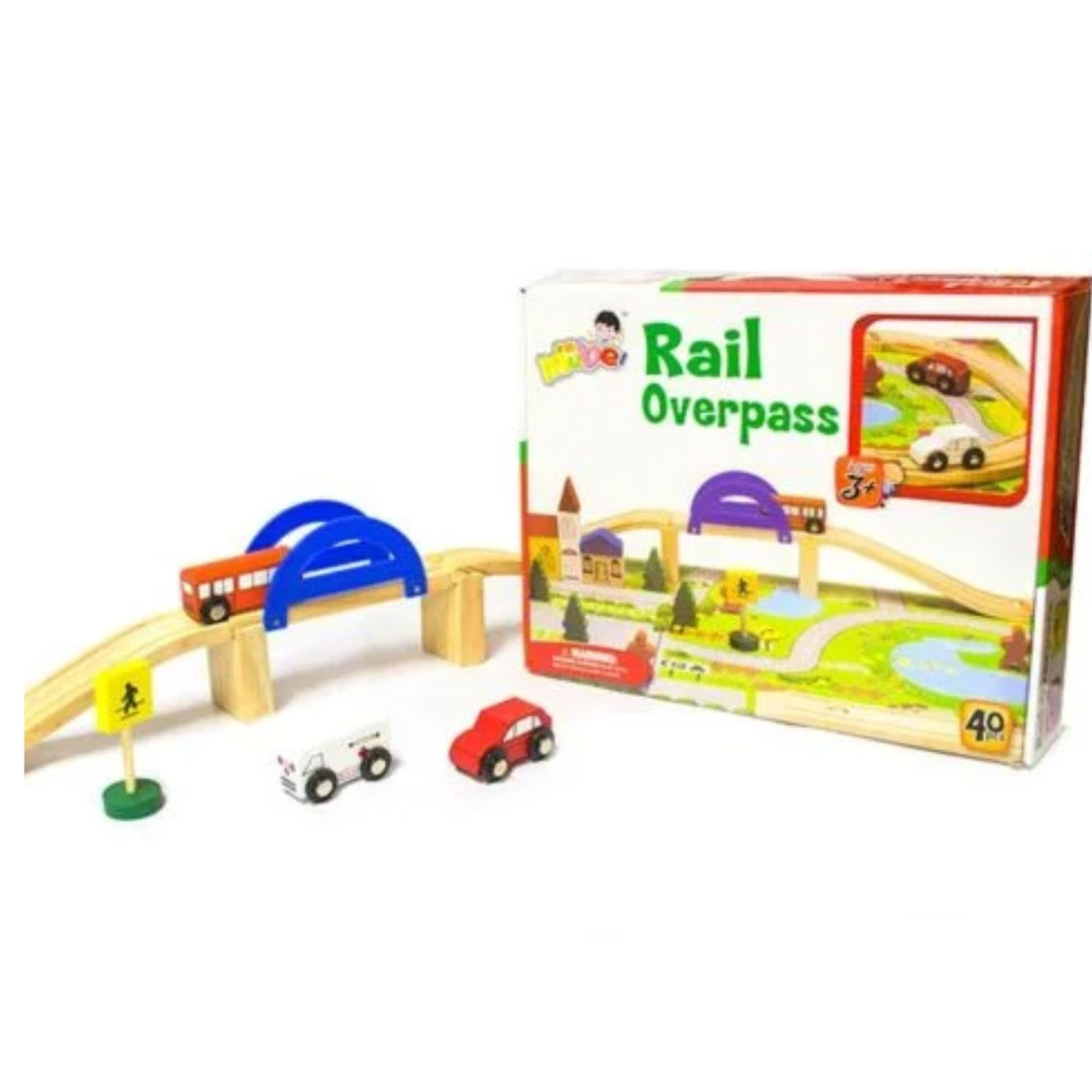 Pista Armable de Madera con Puente y Autos para Niños. Fomenta la creatividad y el juego. ¡Descúbrelo ahora y diviértete en familia!-1-3-1-1-1