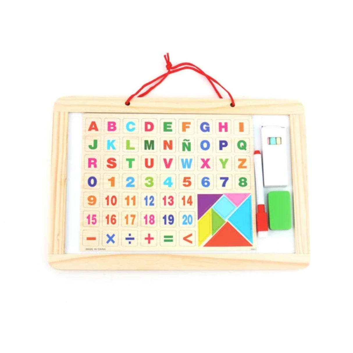 Pizarra Didáctica de Madera de Doble Uso para Niños de 3+. Fomenta la creatividad y el aprendizaje. ¡Compra ahora y diviértete enseñando!-1-1-1-1-1