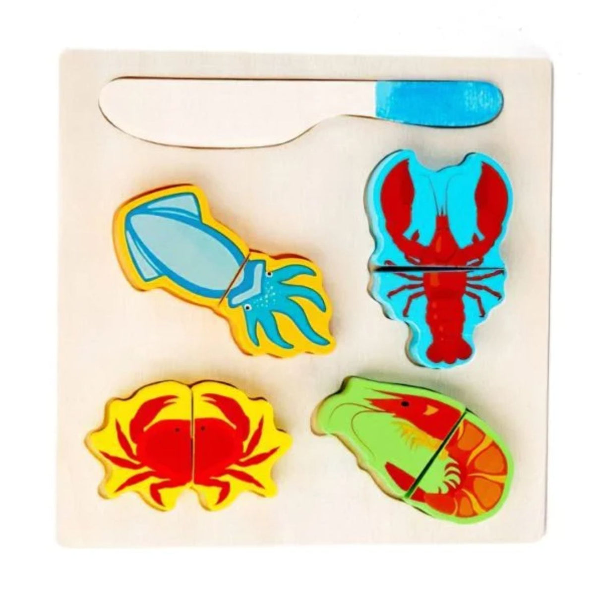 Puzzle Didactico Formas de Mariscos Juguete Madera para Niños. Fomenta la creatividad y aprendizaje. ¡Descúbrelo ahora y diviértete!-1-1-1-1-1