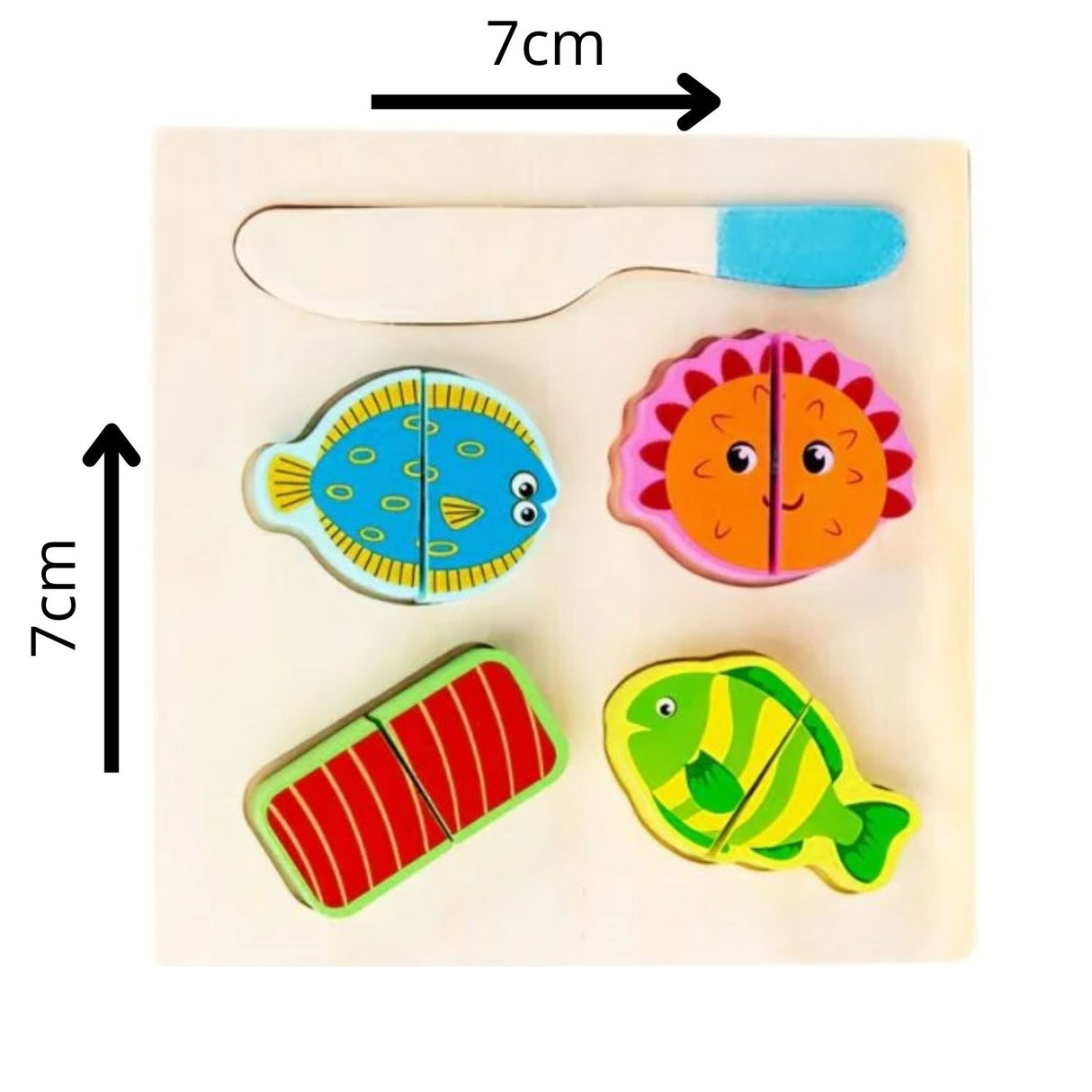 Puzzle Didactico Formas de Peces Juguete Madera para Niños. Fomenta la creatividad y aprendizaje. ¡Descúbrelo ahora y diviértete educando!-1-4-1-1-1