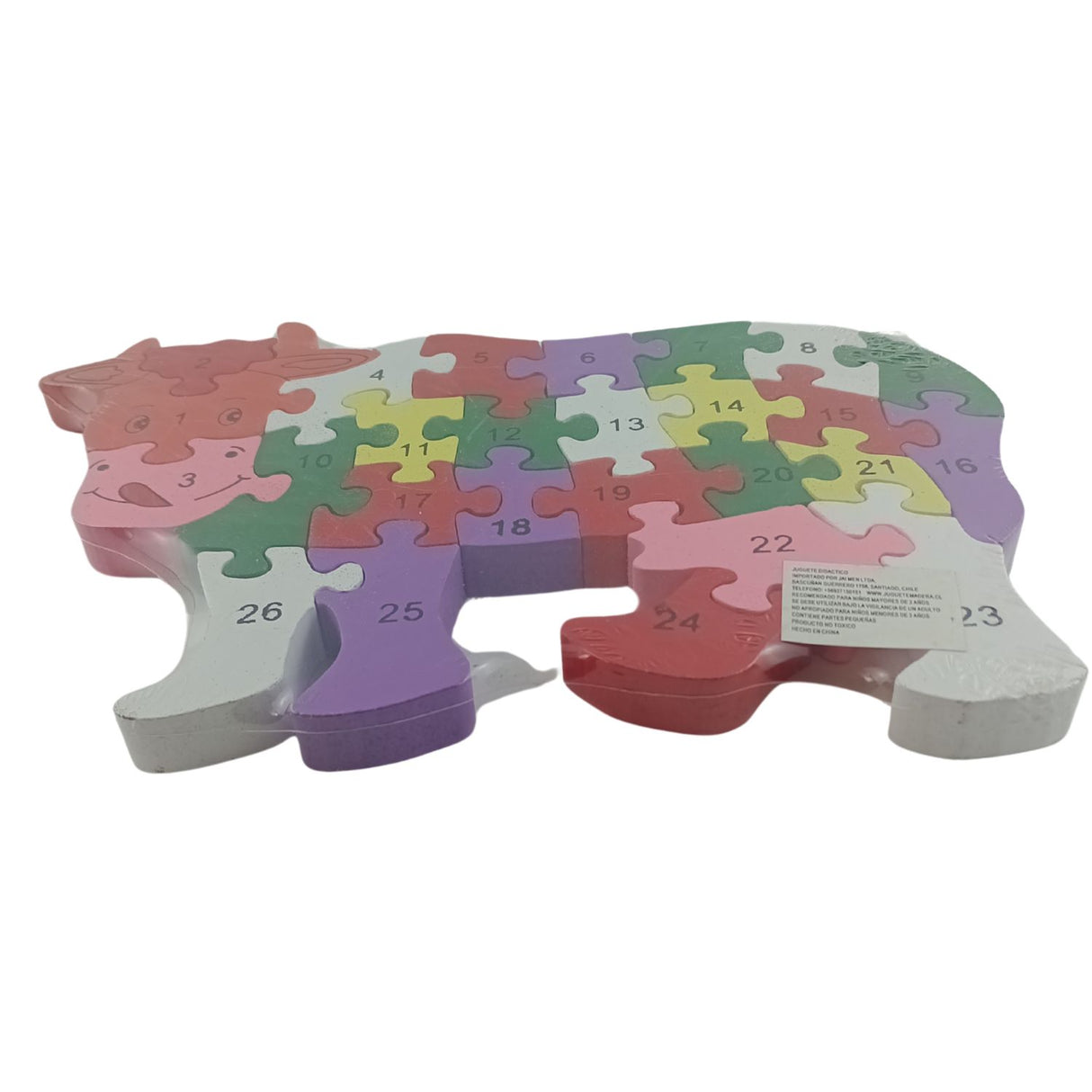 Juego de Puzzle Grande De Madera en Forma de Vaca Animal. Fomenta la creatividad y habilidades motoras. ¡Descúbrelo ahora y diviértete!-1-4-1-1-1