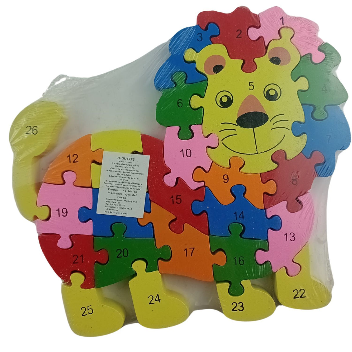 Juego de Puzzle Grande De Madera en Forma de Leon Animal. Fomenta la creatividad y habilidades motoras. ¡Descúbrelo ahora y diviértete!-1-1-1-1-1