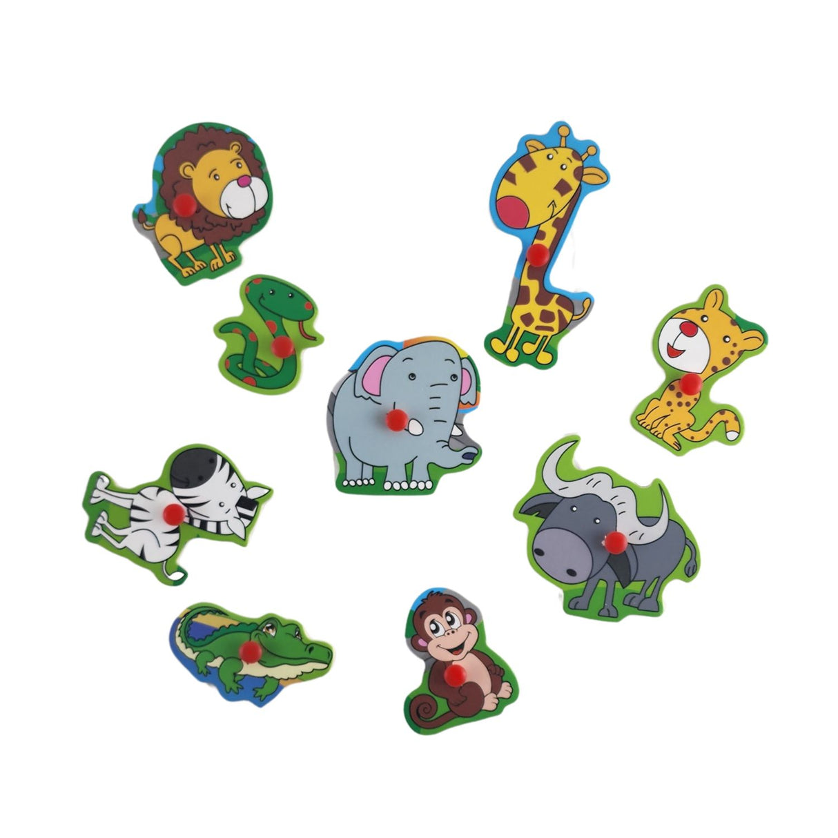 Rompecabezas Didáctico Animales Grande Madera 30cm Niños. Fomenta el aprendizaje y la diversión. ¡Compra ahora y estimula su creatividad!-1-2-1-1-1