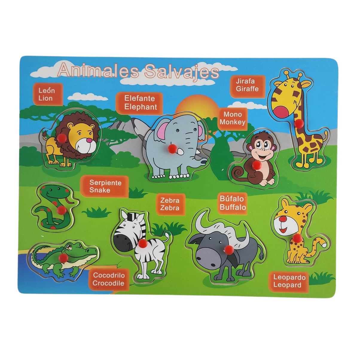 Rompecabezas Didáctico Animales Grande Madera 30cm Niños. Fomenta el aprendizaje y la diversión. ¡Compra ahora y estimula su creatividad!-1-4-1-1-1