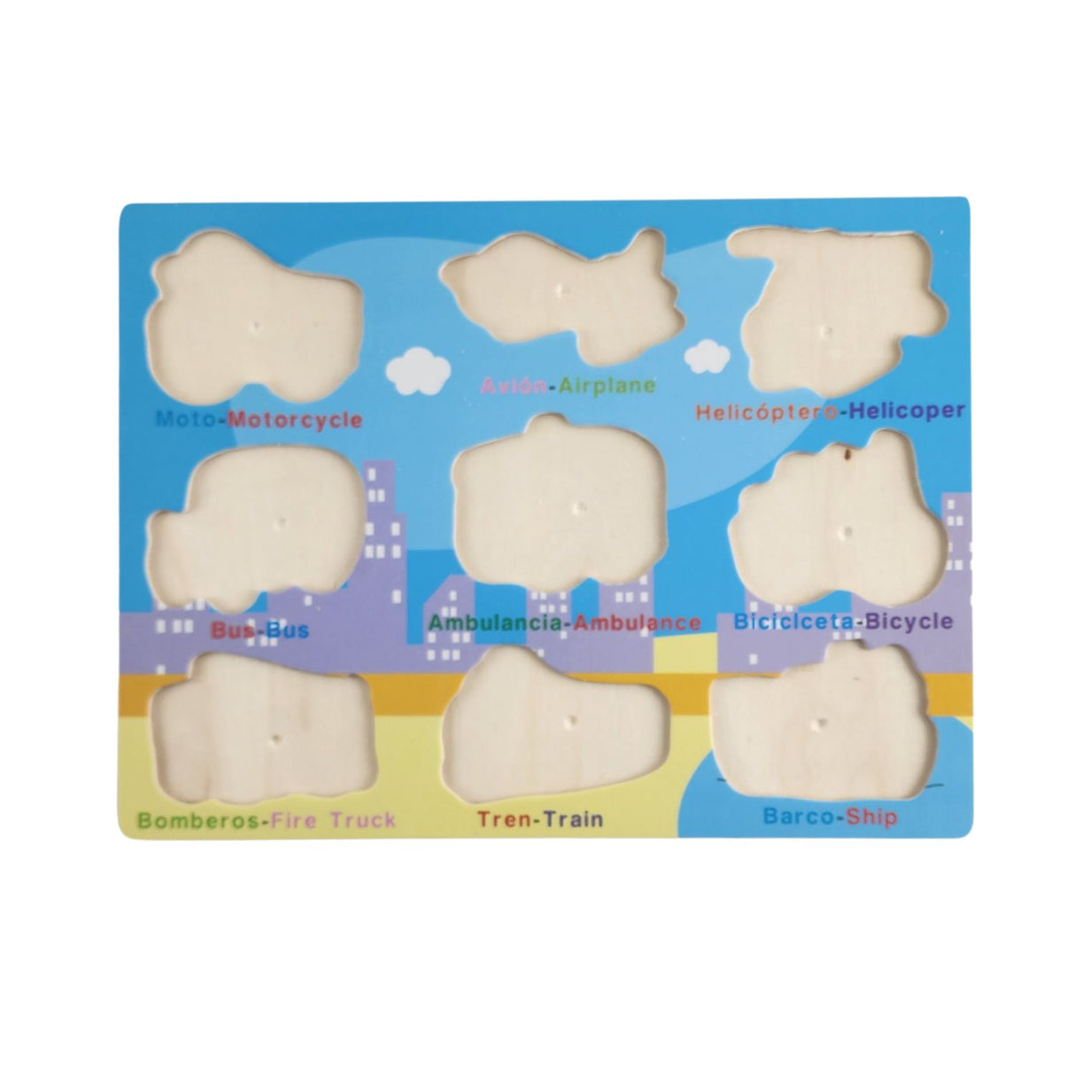 Rompecabezas Didáctico Transportes de Madera 30cm Niños. Fomenta el aprendizaje y la diversión. ¡Compra ahora y estimula su creatividad!-1-4-1-1-1