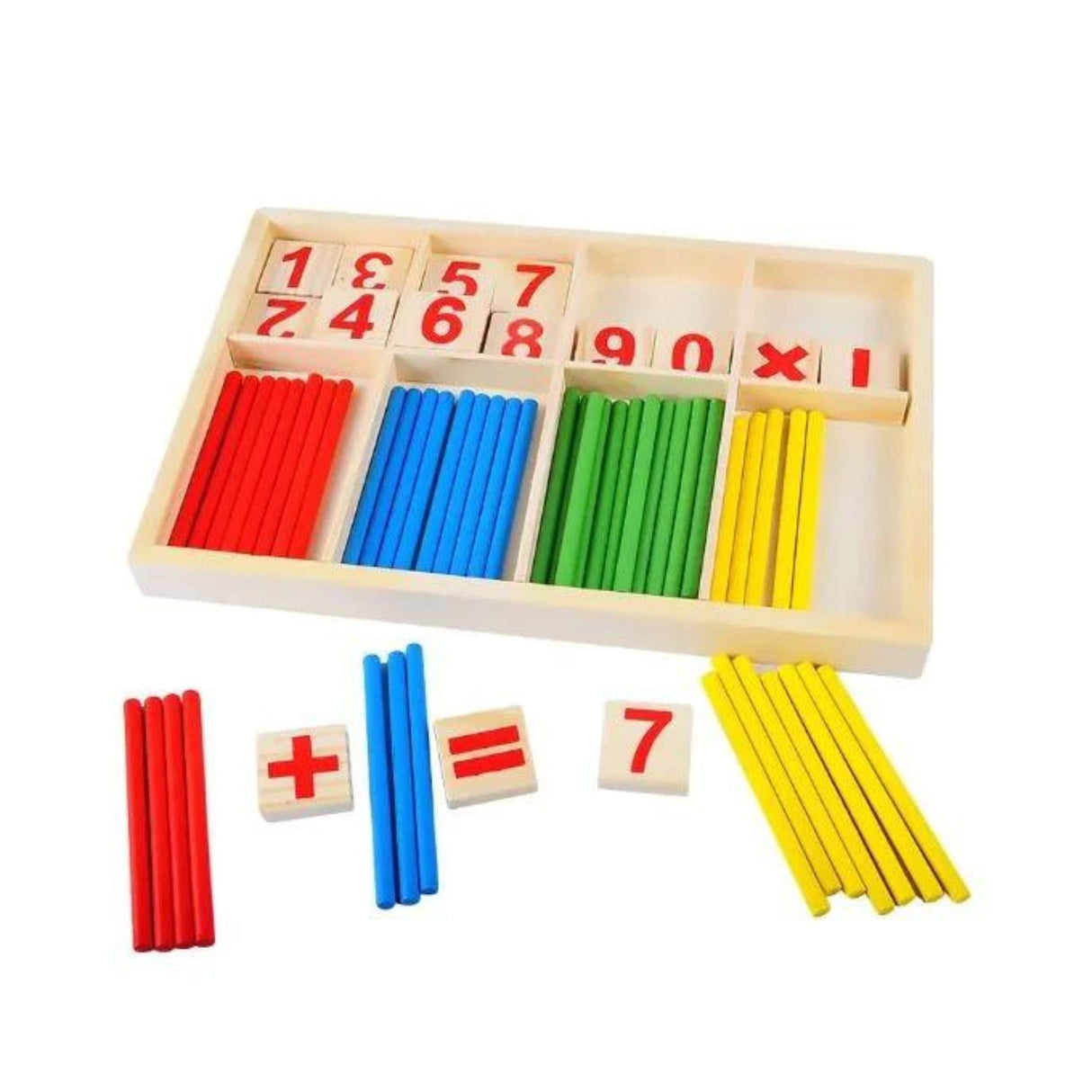 Set Matemático de Madera de 23 cm para Niños de 3+ Años. Fomenta el aprendizaje y la creatividad. ¡Compra ahora y potencia su educación!-1-1-1-1-1