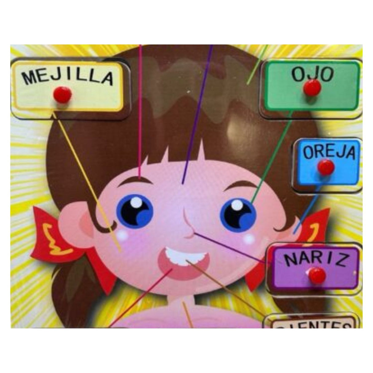 Tabla de Encaje de Madera con Partes de la Cara para Niños. Fomenta el aprendizaje y la motricidad. ¡Compra ahora y divierte a tus pequeños!-1-4-1-1-1