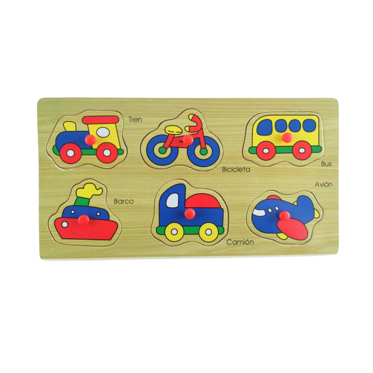 Tabla de Encaje en Español de Transportes para Niños. Fomenta el aprendizaje y la diversión mientras juegan. ¡Compra ahora y estimula su creatividad!-1-2-1-1-1